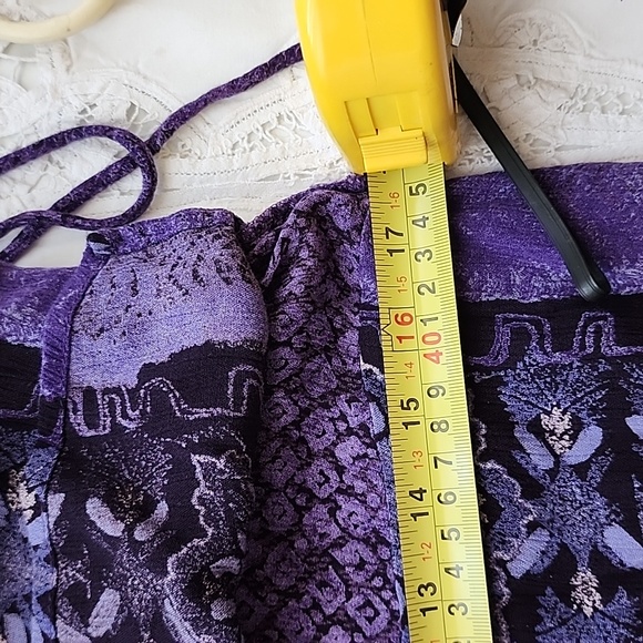 Rabbit Rabbit Rabbit Vintage Purple Rayon Sleeveless Midi Dress - Picture 7 of 8